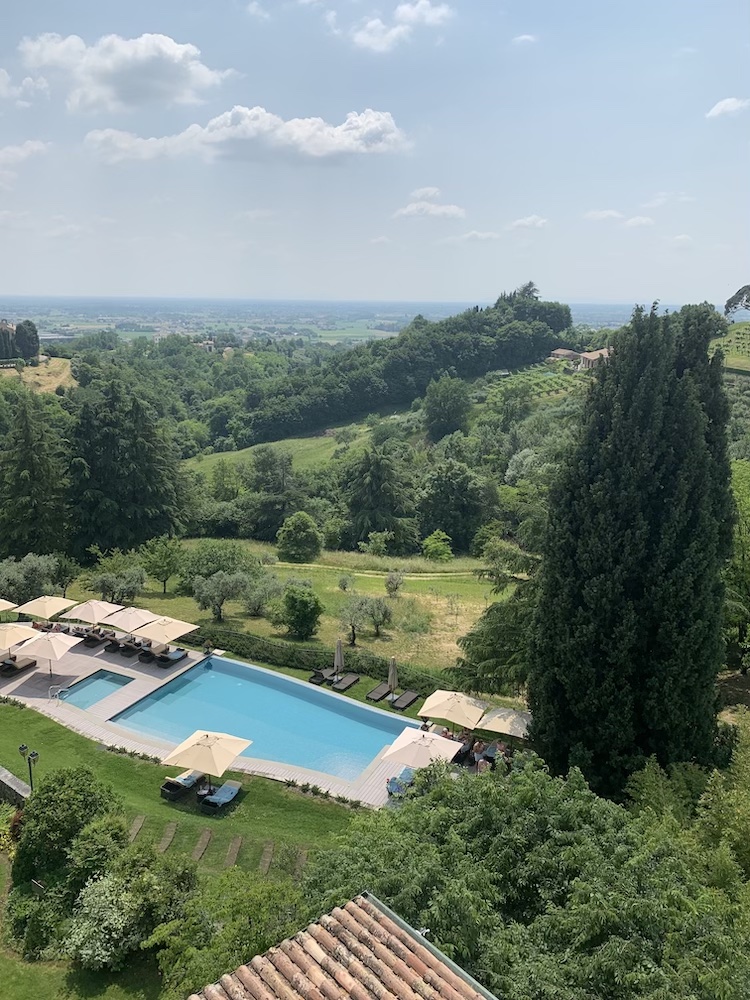 Villa Cipriani Pool von oben